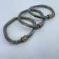 Rondelle Chainmail Bracelet in gold or silver finish With Rhinestone