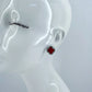 Post Back Clover Rhinestone Outline Earrings With Color Epoxy