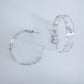 Acrylic Hoops Small Earrings With Leopard Print Or Clear Design