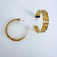 Acrylic Hoops Small Earrings With Leopard Print Or Clear Design