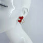 Post Back Heart Design Earrings Gold Finish With Pearl