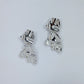 Silver Finish Hammered Metal Earrings