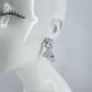 Silver Finish Hammered Metal Earrings
