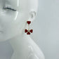 Post Back Gold Finish Heart Design With Clover Dangle