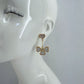 Post Back Gold Finish Heart Design With Clover Dangle