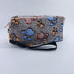 Faux Fur Zipper Cosmetic Pouch Paw Print Wristlet