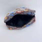 Faux Fur Zipper Cosmetic Pouch Paw Print Wristlet