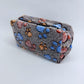 Faux Fur Zipper Cosmetic Pouch Paw Print Wristlet