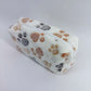 Faux Fur Zipper Cosmetic Pouch Paw Print Wristlet