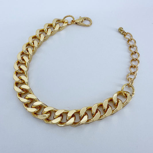 Gold or Silver Finish Cuban Link Bracelet