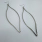 Gold, Silver or Rose Gold Pointed Oval Long Fish Hook Earrings