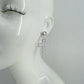 Post Back Earrings With Cut Out Cross Dangle And Clear Rhinestones