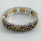 Stretchable Designer Inspired Two Tone Bracelet