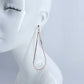 Rose Gold Finish Long Metal Teardrop Earrings