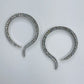 Gold or Silver Finish Snake Round Post Back Earrings