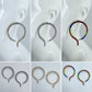 Gold or Silver Finish Snake Round Post Back Earrings