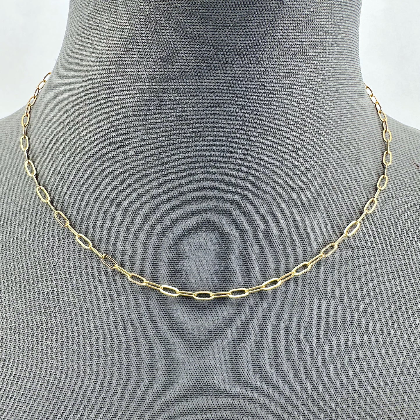 Gold Finish Triple Chain Necklaces