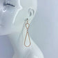 Rose Gold Finish Double Teardrop Drop Dangle Earrings