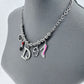 Link Chain And Bead Necklace With Charms