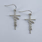 Fish Hook Earrings With The Word Love Design Dangle