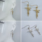 Fish Hook Earrings With The Word Love Design Dangle