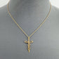 Chain Necklace With Word of Jesus Design Cross Pendant
