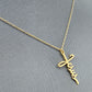 Chain Necklace With Word of Jesus Design Cross Pendant