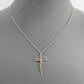 Chain Necklace With Word of Jesus Design Cross Pendant