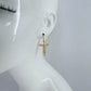 Fish Hook Earrings Jesus Word Cross Design Dangle