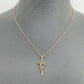 Chain Necklace With Word of Faith Design Cross Pendant