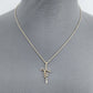 Chain Necklace With Word of Faith Design Cross Pendant
