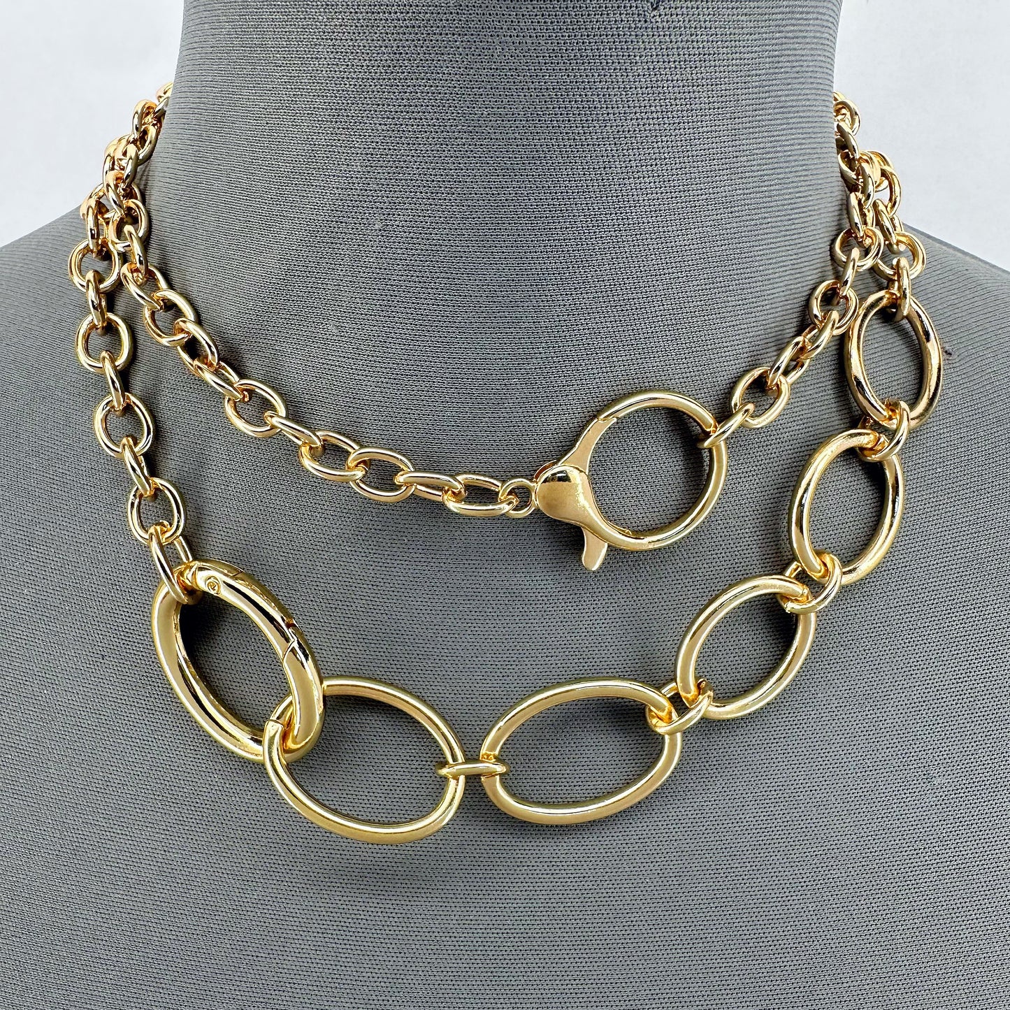 Double Cable Chain Designer Inspired Necklaces