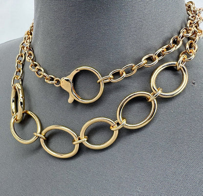 Double Cable Chain Designer Inspired Necklaces