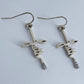 Fish Hook Earrings With Word of Faith Cross Design