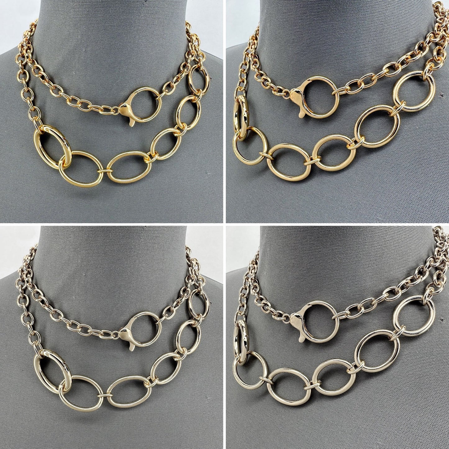 Double Cable Chain Designer Inspired Necklaces