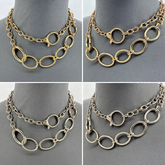 Double Cable Chain Designer Inspired Necklaces