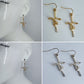 Fish Hook Earrings With Word of Faith Cross Design