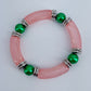 Two Tone Stretchy Bracelet with Pearls