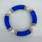 Two Tone Stretchy Bracelet with Pearls