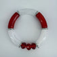 Two Tone Stretchy Bracelet With Beads