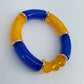 Two Tone Stretchy Bracelet With Beads