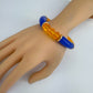 Two Tone Stretchy Bracelet With Beads