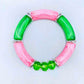 Two Tone Stretchy Bracelet With Beads