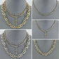 Triple Chain Necklaces With Cross Pendant