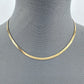 Double Gold Finish Necklace With Snake Rhinestone Pendant