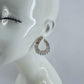 Post Back Teardrop Design With Rhinestones Earrings