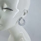 Post Back Teardrop Design With Rhinestones Earrings