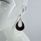 Fish Hook Earrings Teardrop Design with Rhinestones and Animal Print