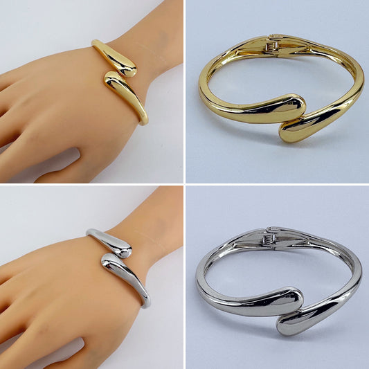 Trendy Elegant Water Drop Design Cuff Bracelet