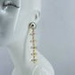 Pearl Post Earring Clover Long Dangle Design